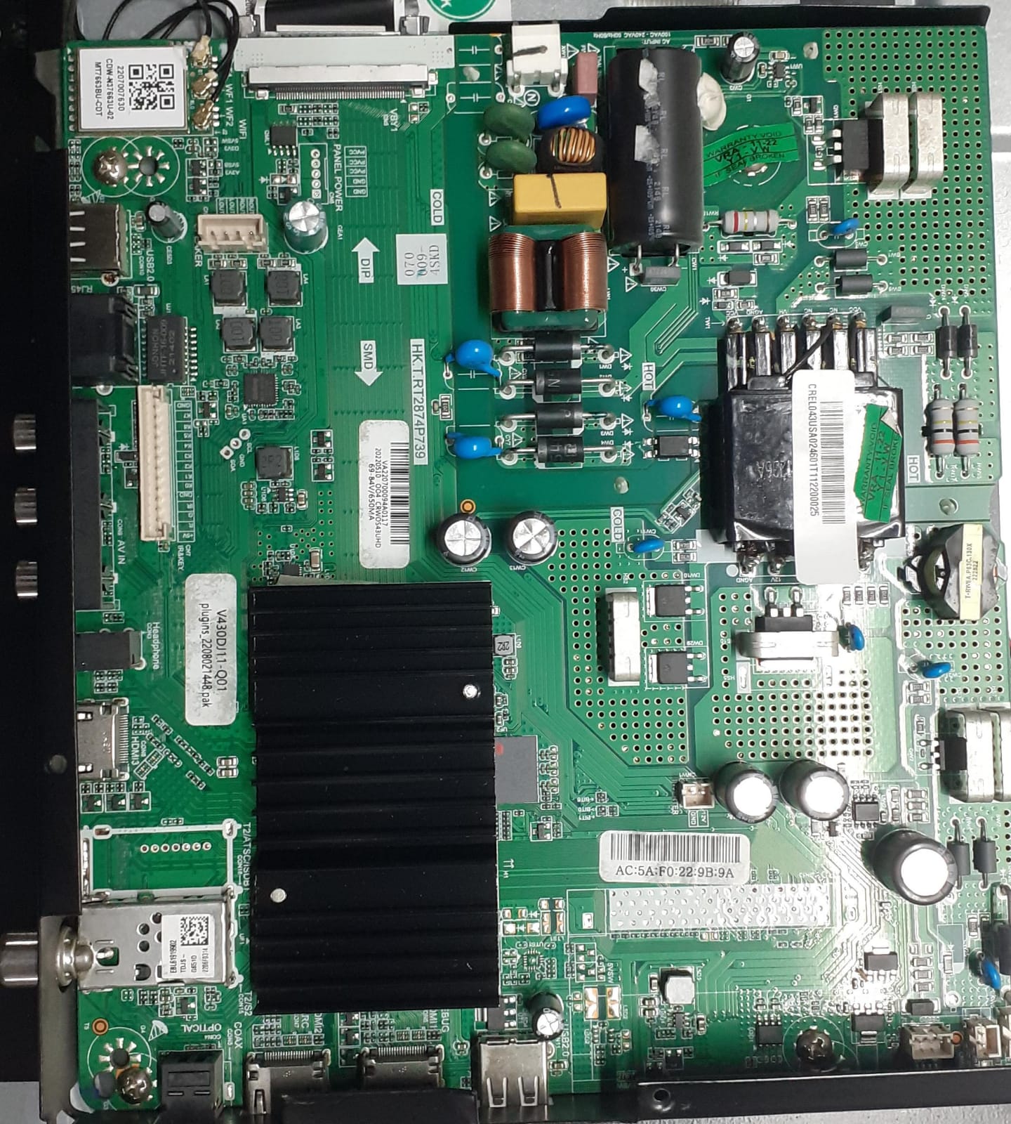 Croma 43 inch LED TV Motherboard for Model CREL043USA024601