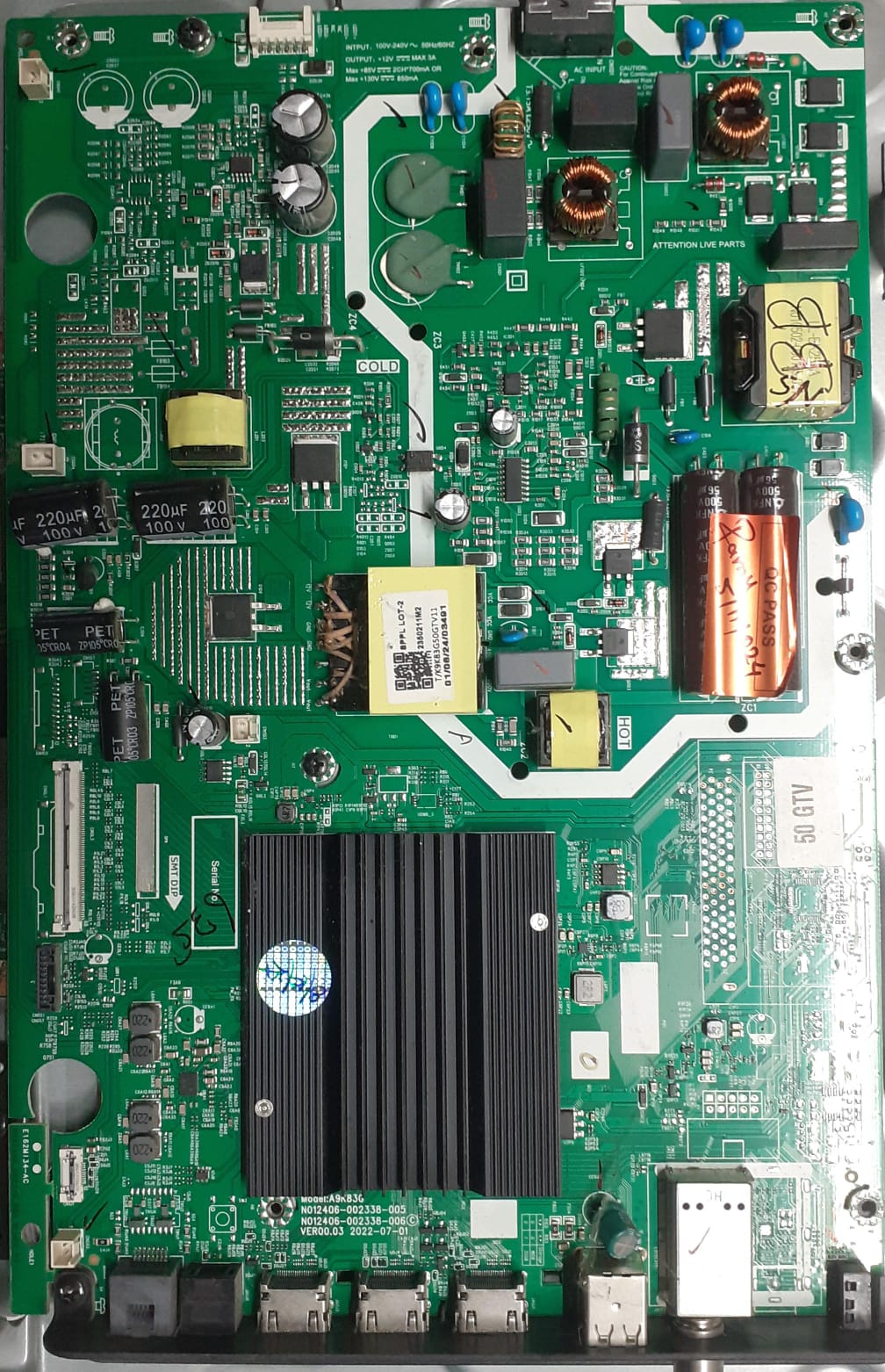 Kodak 50 LED TV Mother Board for Model 50CAPROGT5012