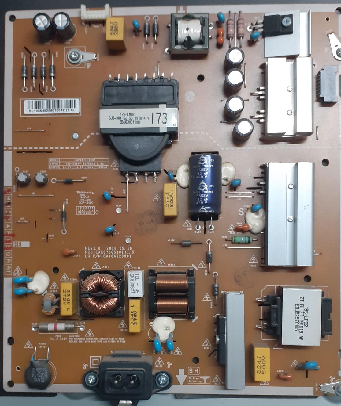 LG 43 LED TV PowerBoard For Model 43UM7780PTA
